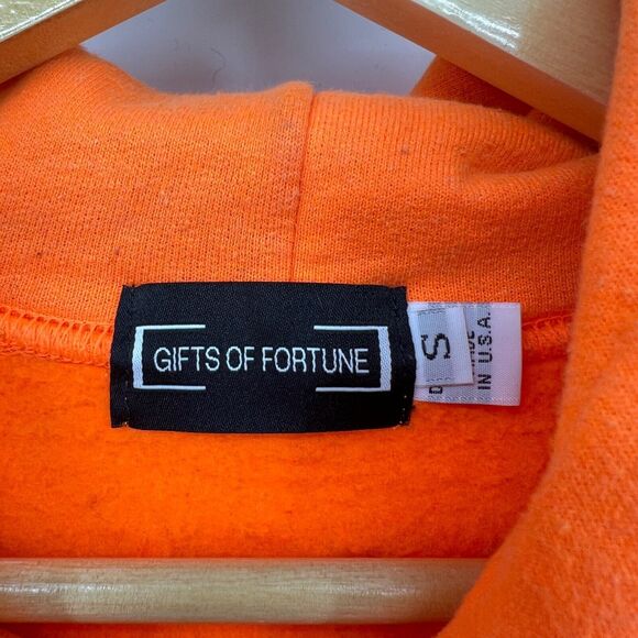 Gifts of Fortune Reign Orange Thunderstorm Skull Hoodie Men's S - Picture 5 of 10